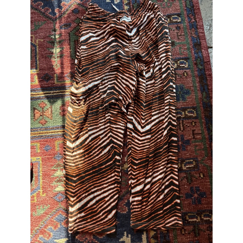Vintage 80's Zubaz Cincinnati Bengals Tiger Stripe Cotton Blend Drawstring Pants